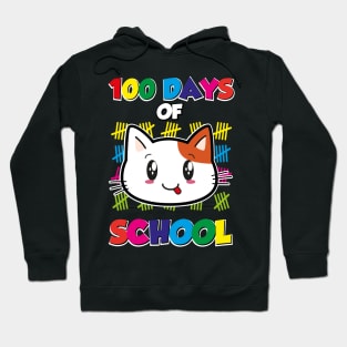100 days of school Cute Cate Graphic Hoodie